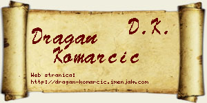 Dragan Komarčić vizit kartica